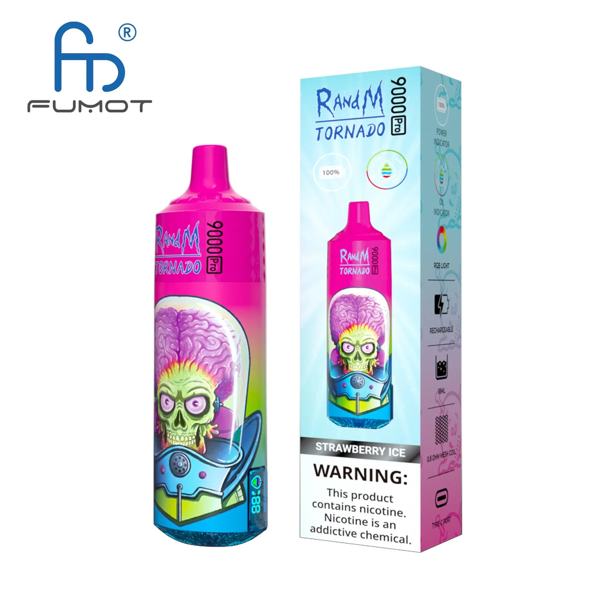 Fumot RandM Tornado 9000 Pro Prefilled Vape - Box of 10