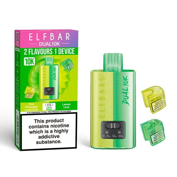 Elf Bar Dual 10K Disposable 2 in 1 Vape TPD Compliant - Box of 5