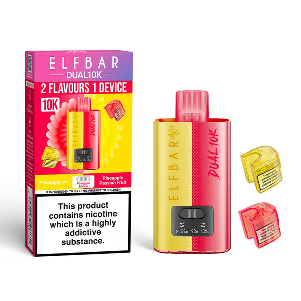 Elf Bar Dual 10K Disposable 2 in 1 Vape TPD Compliant - Box of 5