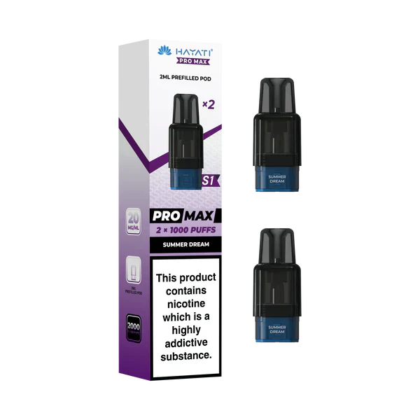 Hayati Pro Max S1 1000+ Prefilled Pods - Box 10