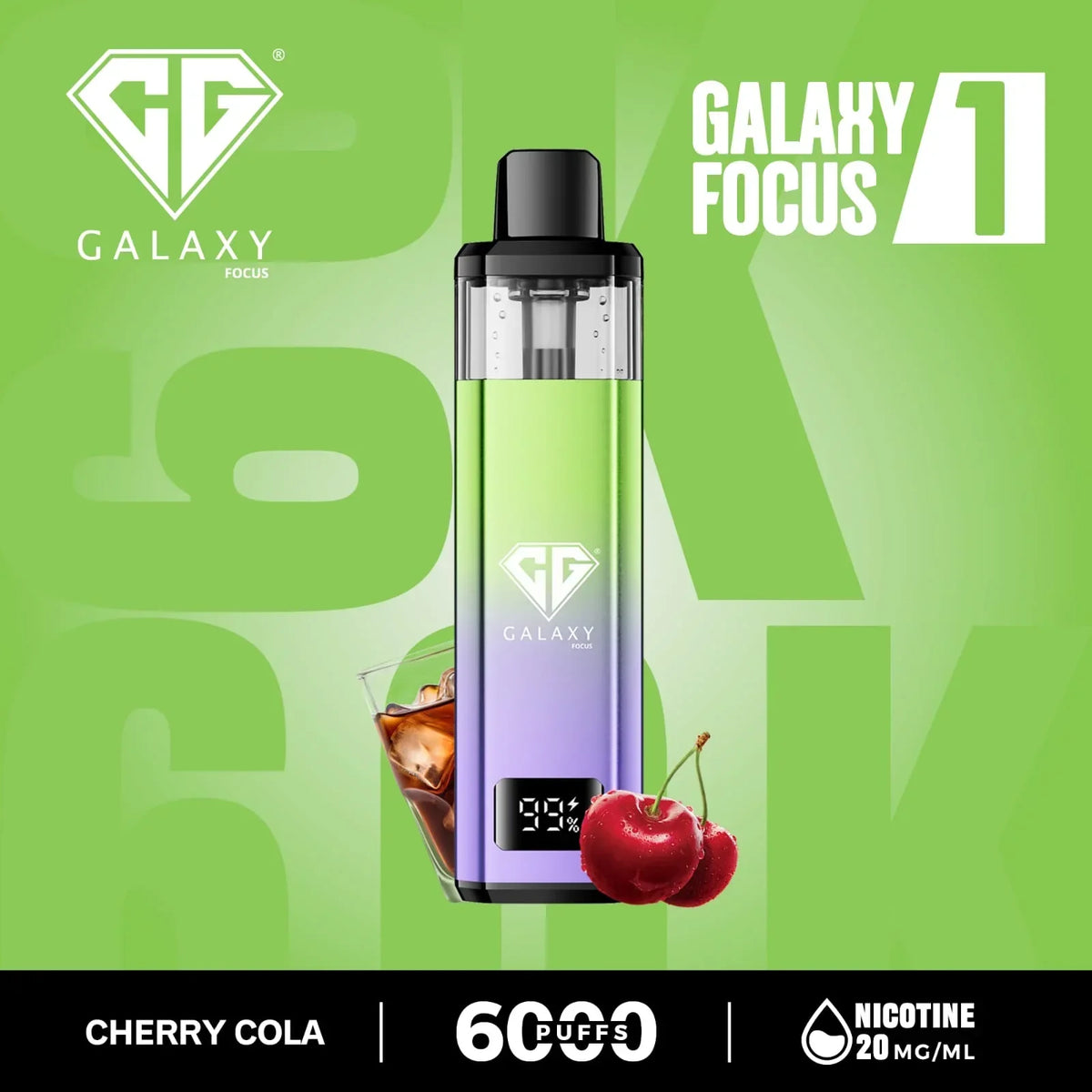 Galaxy Focus 1 6k Puffs Prefilled Pod Kit- Box of 5