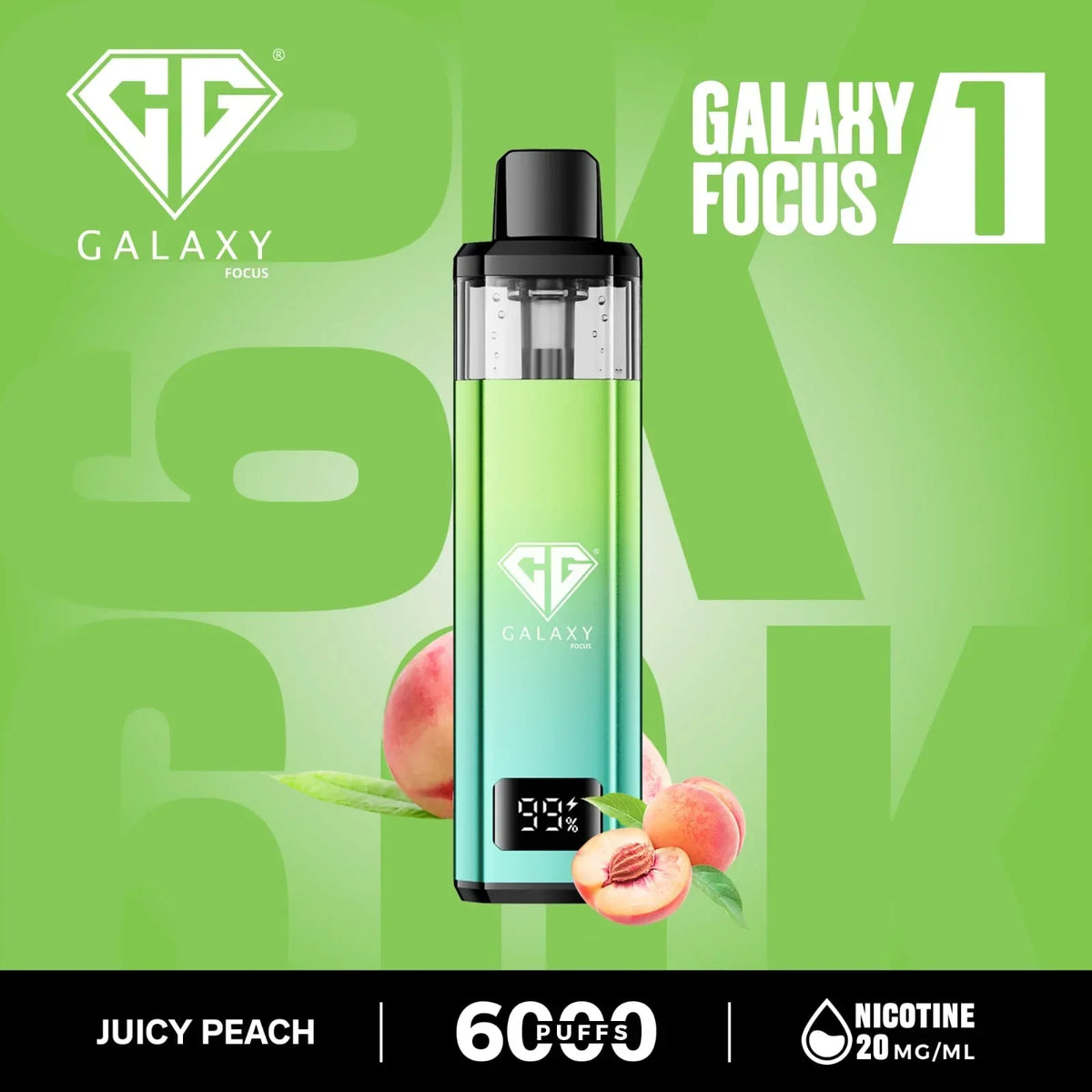Galaxy Focus 1 6k Puffs Prefilled Pod Kit- Box of 5
