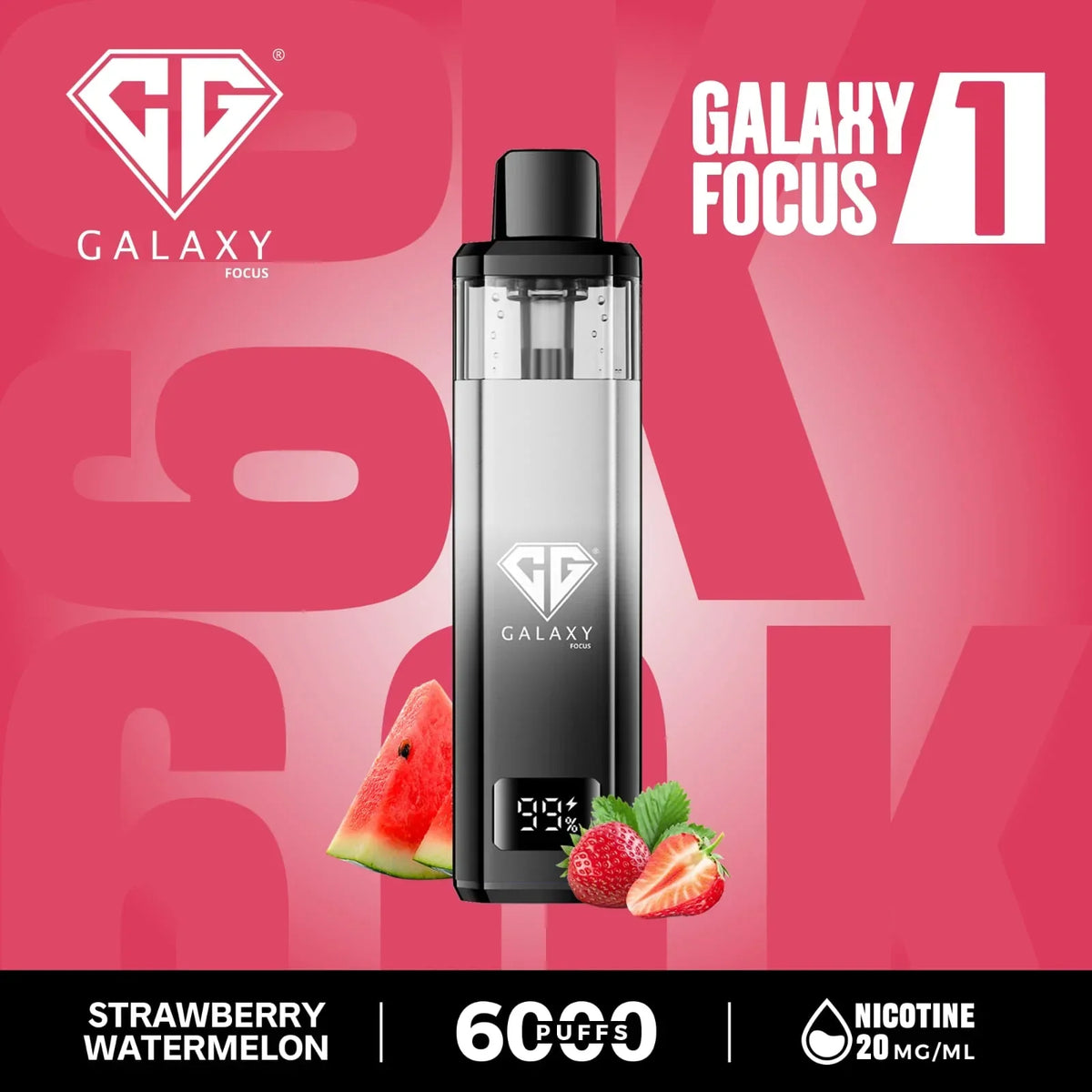 Galaxy Focus 1 6k Puffs Prefilled Pod Kit- Box of 5