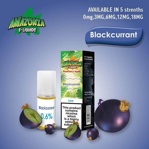 Amazonia 10ml E Liquid 50 50 Pack of 10, Blackcurrant Flavor