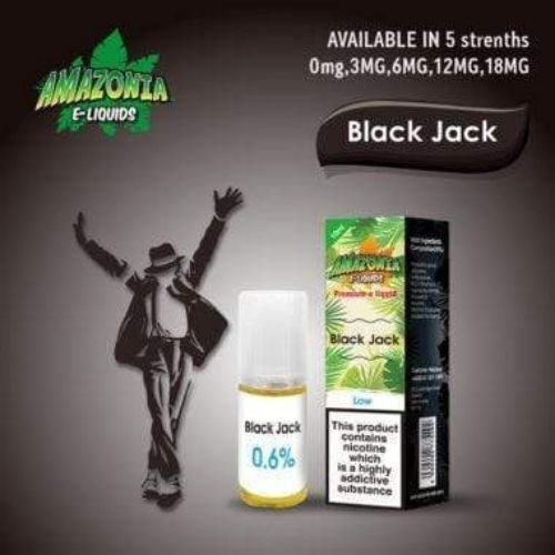 Amazonia 10ml E Liquid 50 50 Pack of 10, Black JackFlavor