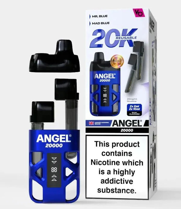Angel 20000+ Puffs Prefilled Vape Kit – Mr. Blue, Mad Blue