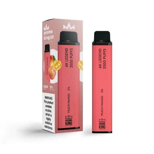 Aroma King 3500 Prefilled Vape Pod Device Pack of 10, Peach Mango Flavor