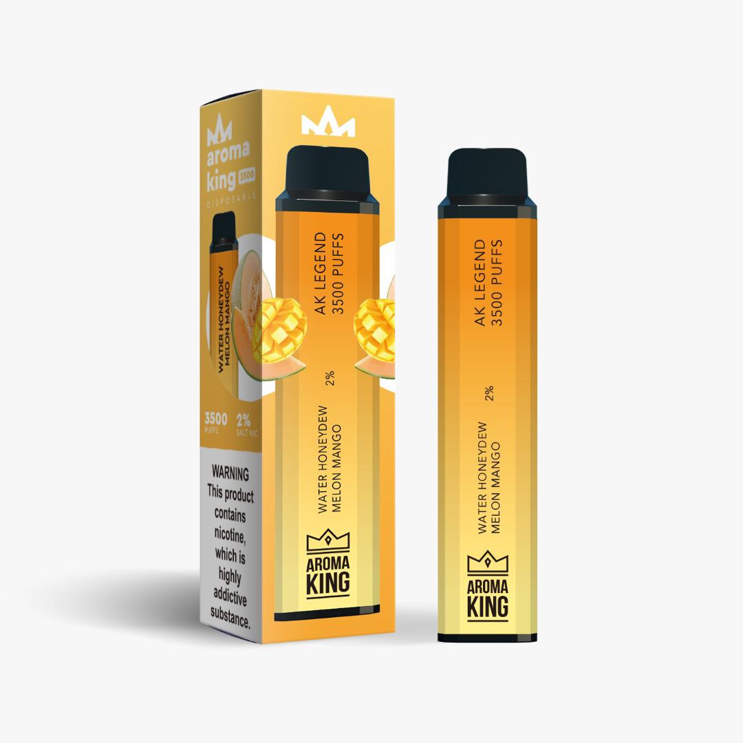 Aroma King 3500 Prefilled Vape Pod Device Pack of 10, Water Honey Dew Melon Mango