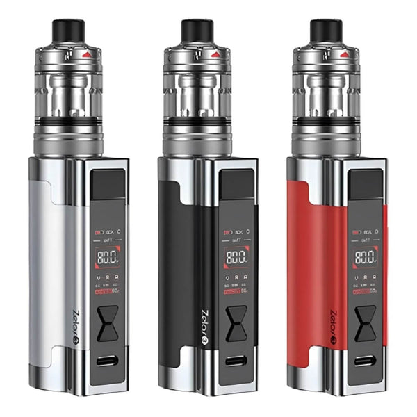 Aspire Zelos 3 Vape Kit, Metalic Silver, Black And Red Colours
