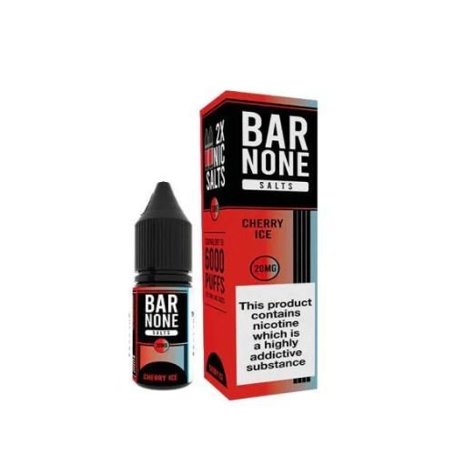 Bar None Nic Salts 10ml E Liquid Pack of 5, Cherry Ice Flavor