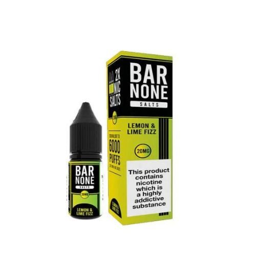 Bar None Nic Salts 10ml E Liquid Pack of 5, Lemon Lime Fizz Flavor