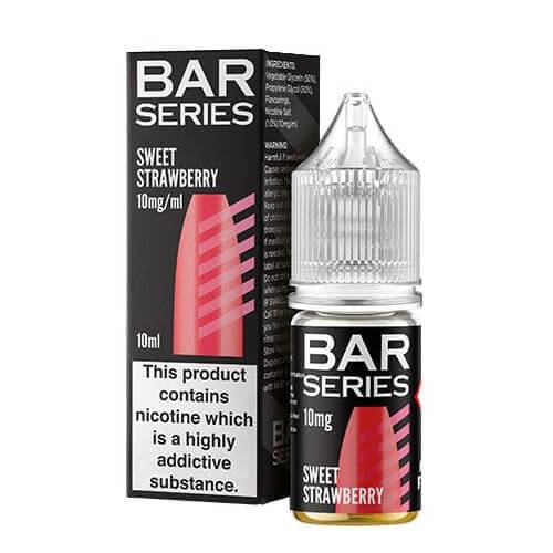 Bar Series 10ml Nic Salt E-Liquid, Pack of 10, Sweet Strawberry Flavor