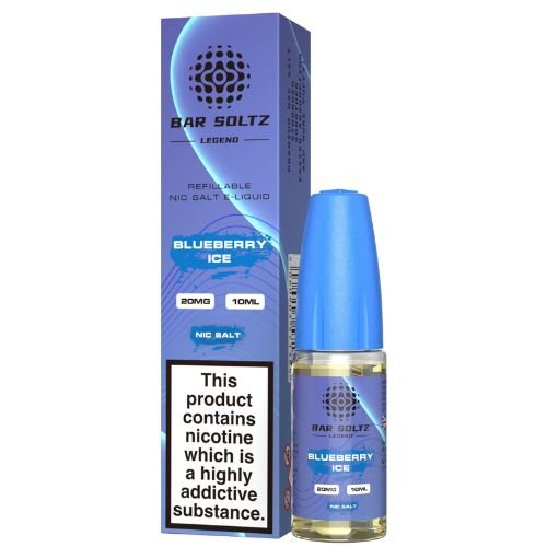 Bar Soltz 10ml Nic Salt E Liquid Pack of 10, Blueberry Ice Flavor