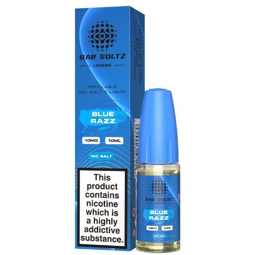 Bar Soltz 10ml Nic Salt E Liquid Pack of 10, Blue Razz Flavor