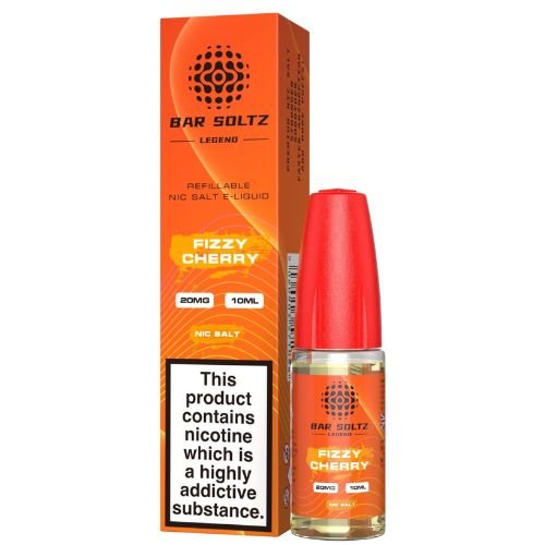 Bar Soltz 10ml Nic Salt E Liquid Pack of 10, Fizzy Cherry Flavor
