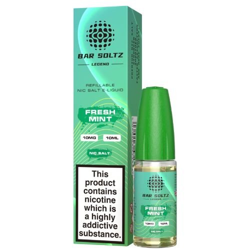 Bar Soltz 10ml Nic Salt E Liquid Pack of 10, Fresh Mint Flavor