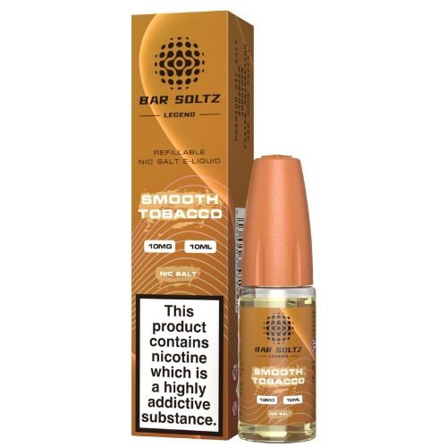 Bar Soltz 10ml Nic Salt E Liquid Pack of 10, Smooth Tobacco Flavor