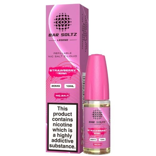 Bar Soltz 10ml Nic Salt E Liquid Pack of 10, Strawberry Kiwi Flavor