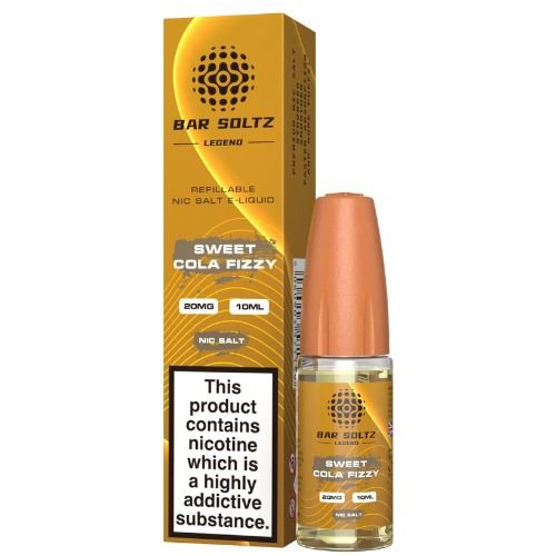 Bar Soltz 10ml Nic Salt E Liquid Pack of 10, Sweet Cola Fizzy Flavor