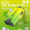 Bling Ultra Plus 30k Puffs Prefilled Pod Vape Box of 5, Lemon Lime Flavor