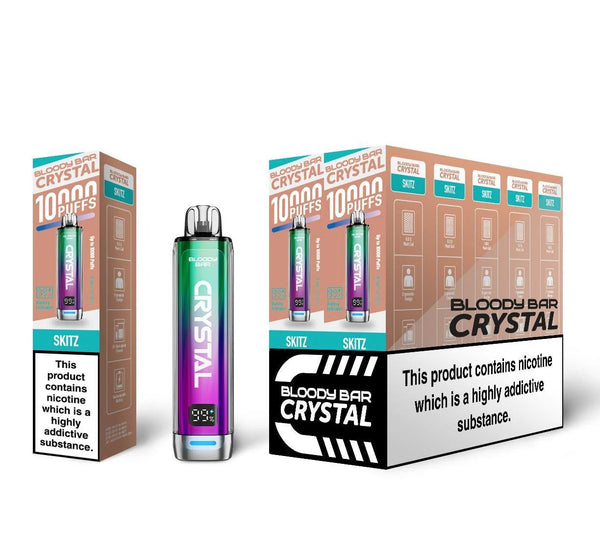 Bloody Bar Crystal 10000 Pre Filled Vape Pod Kit 20MG, Skitz Flavor
