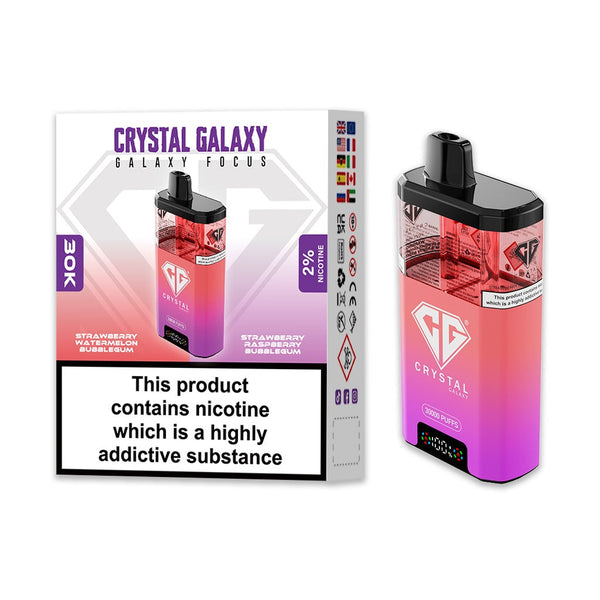 Crystal Galaxy Focus 30000 Puffs Pre Filled Vape Kit, Available in Dual Flavor
