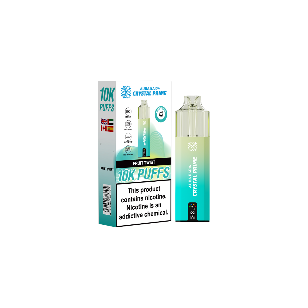 Crystal Prime 10k Pre Filled Pod Kit Box of 5 , Fruit Twist Flavor