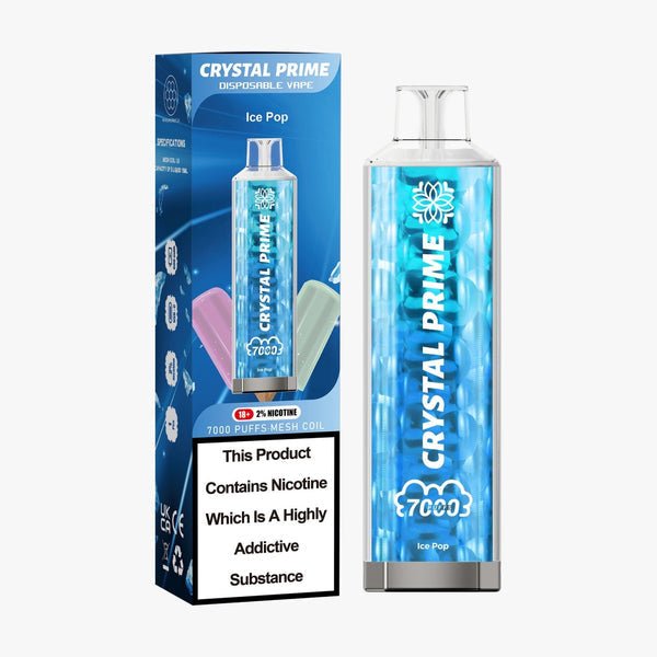 Crystal Prime 7000 Puffs Vape Pod Kit, Ice Pop Flavor