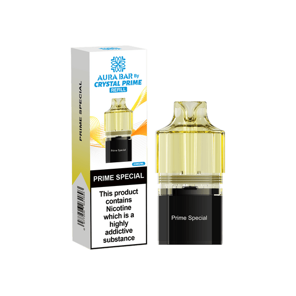 Crystal Prime Aura Bar 10000 Puffs Prefilled Vape Pods, Prime Special Flavor