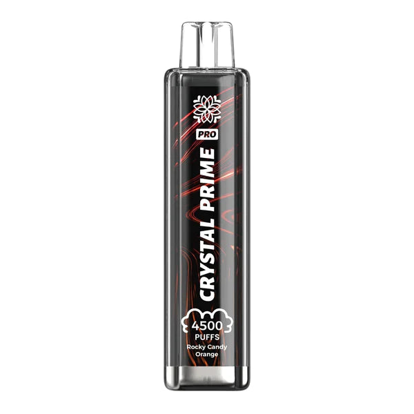 Crystal Prime Pro 4500 Puffs Prefilled Pod Vape Kit, Rocky Candy Orange Flavor