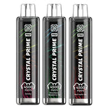 Crystal Prime Pro 4500 Puffs Prefilled Pod Vape Kit, Skittles, Strawberry Raspberry Ice, Red Apple Ice Flavors