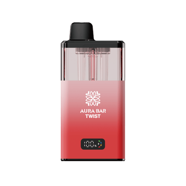 Crystal Prime Twist 40000 Puffs Vape Pod Kit Box of 5, Strawberry Raspberry Ice, Strawberry Gummy Bear Flavor