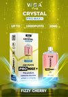 Crystal Pro Max 10K Puffs Prefilled Vape Box of 10, Fizzy Cherry Flavor