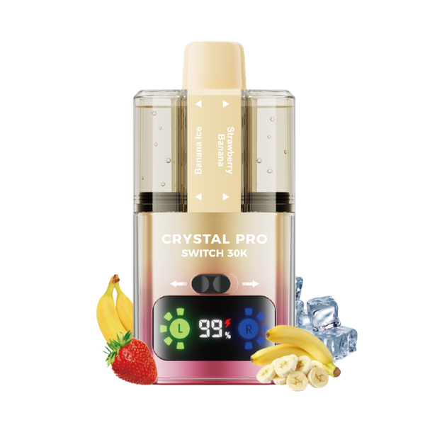 Crystal Pro Switch 30000 Pre-Filled Vape Kit, Banana Ice Flavor