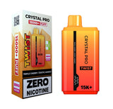 Crystal Pro Twist 15000 Puffs Prefilled Vape Box of 5, Exotic Mango Flavor