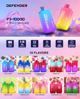 Defender F1-10K Prefilled Vape Kit Pack of 5 at UK Vaper