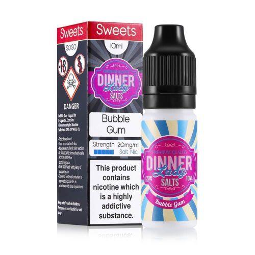 Dinner Lady 10ml Nic Salts E Liquid Pack of 10, Bubble Gum Flavor