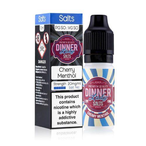 Dinner Lady 10ml Nic Salts E Liquid Pack of 10, Cherry Menthol Flavor
