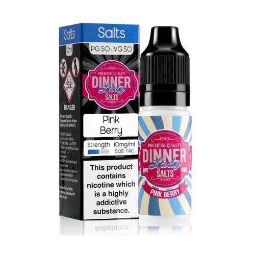 Dinner Lady 10ml Nic Salts E Liquid Pack of 10, Pink Berry Flavor