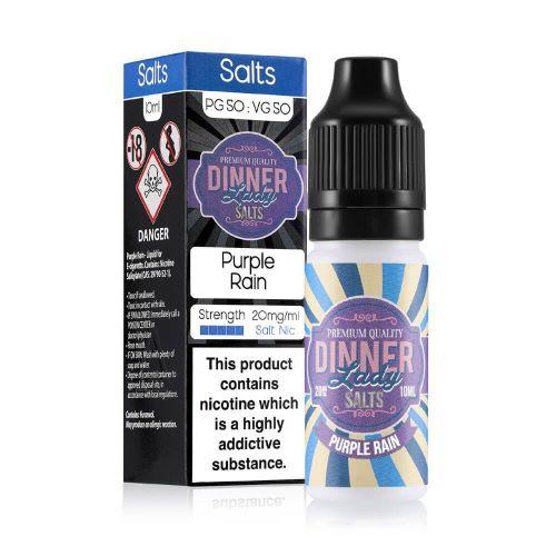 Dinner Lady 10ml Nic Salts E Liquid Pack of 10, Purple Rain Flavor