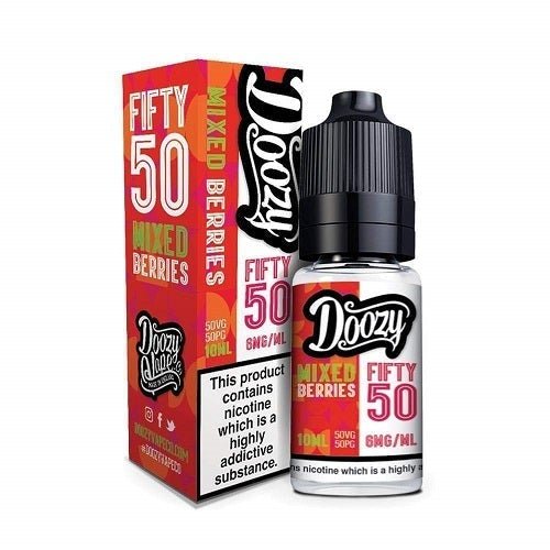 Doozy Vape 10ml Nic Salt E-Liquid, Pack of 10, Mixed Berries Flavor