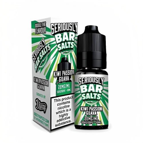 Dozzy Vape Seriously Bar Salt 10ml Nic Salt, Pack of 10, Kiwi Passion Guava Flavor