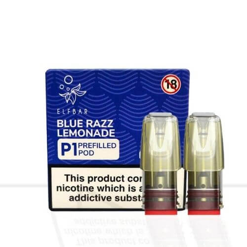 Elf Bar Mate P1 Pods Box of 10, Blue Razz LemonadeFlavor