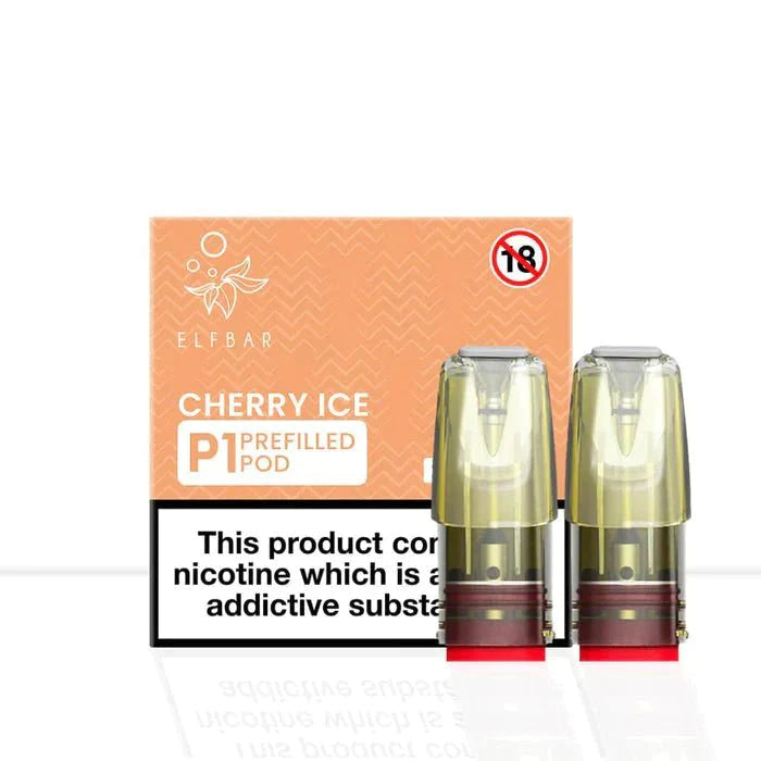 Elf Bar Mate P1 Pods Box of 10, Cherry Ice Flavor