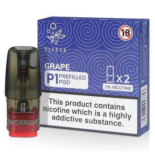 Elf Bar Mate P1 Pods Box of 10, Grape Flavor