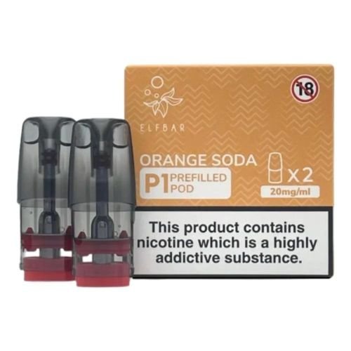 Elf Bar Mate P1 Pods Box of 10, Orange Soda Flavor