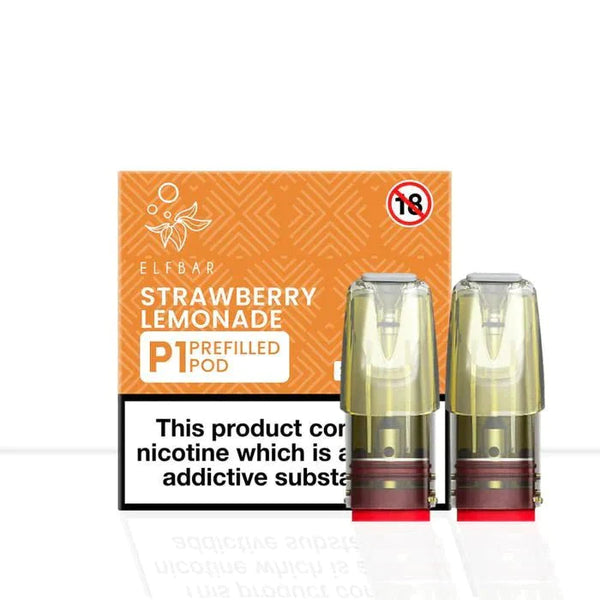 Elf Bar Mate P1 Pods Box of 10, Strawberry Lemonade Flavor