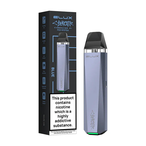 Elux Cyberover P1 Vape Pod Kit Free Delivery, Blue Flavor