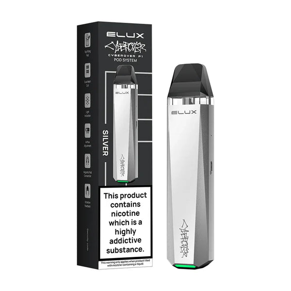 Elux Cyberover P1 Vape Pod Kit Free Delivery, Silver Flavor