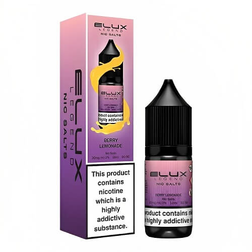 Elux Legend 10ml Nic SaltPack of 10, Berry Lemonade Flavor